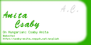anita csaby business card